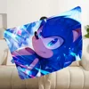 Printed Blanket Picnic Blanket Cartoon Anime S-Sonics the Hedgehogs Warm Blanket Soft and Comfortable Home Travel Birthday Gift 3