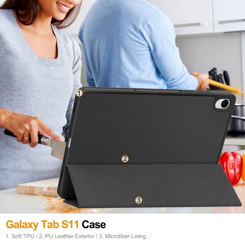 Soft TPU Tablet Case with Pencil Holder