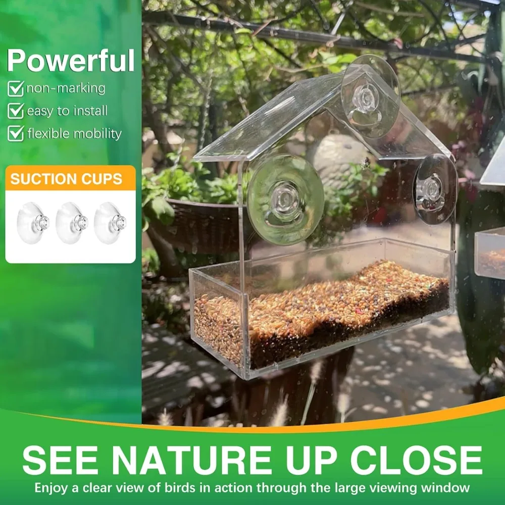 Clear Window Bird Feeder 2