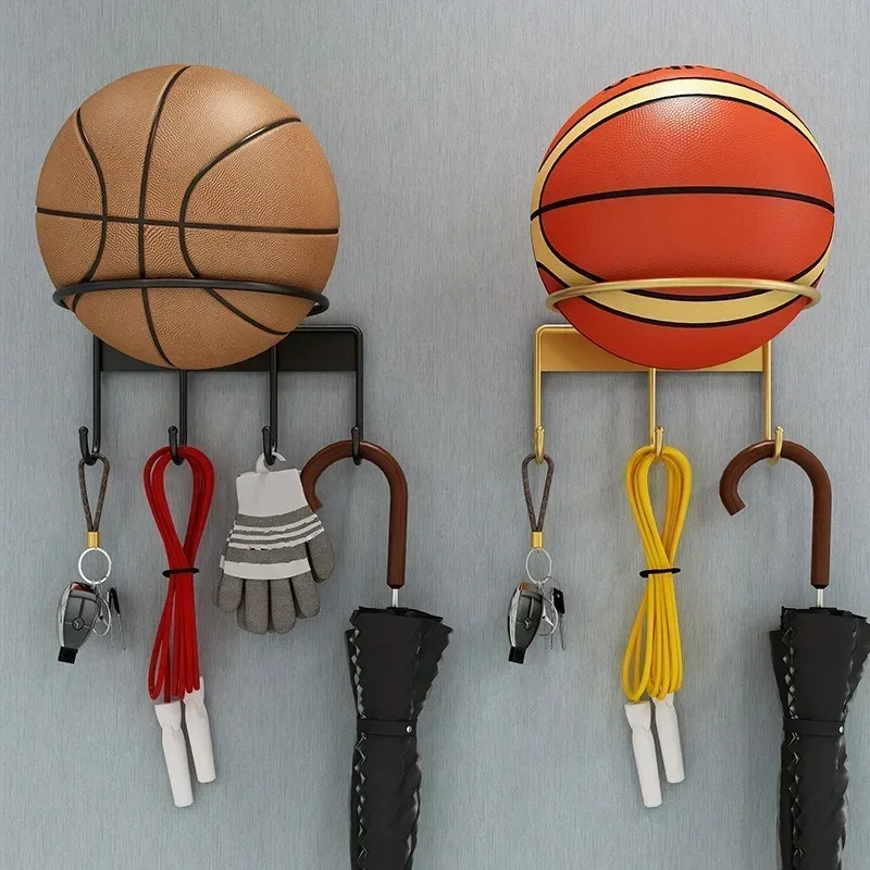 

Household Wall Mounted Ball Rack Wall Mounted Football Display Rack Basketball Storage Rack Sports Artifact SuppliesOrganization