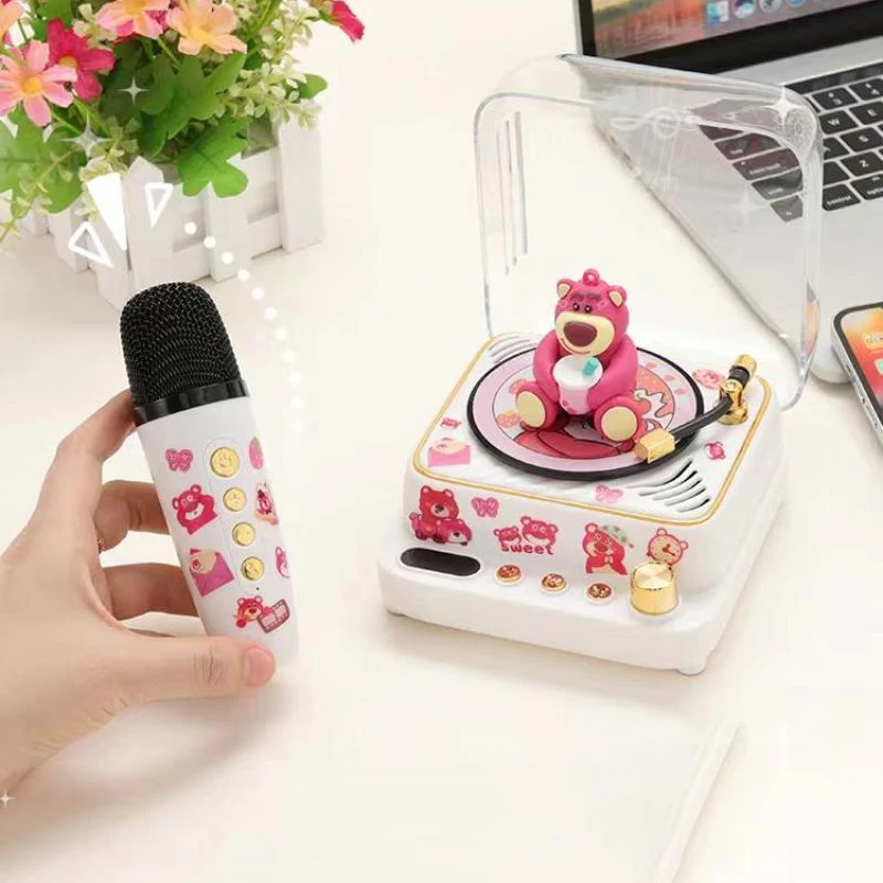 

Динамик для караоке O '-huggine Bear High Beauty, Bluetooth-динамик, мини-микрофон, подарок на день рождения для девочек и мальчиков