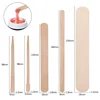 100 Pieces Disposable Wood Stick Beauty Spatulas Log Hair Removal Wax Coating and Scraping Tool Eyebrow Trimming Wooden Stick 2