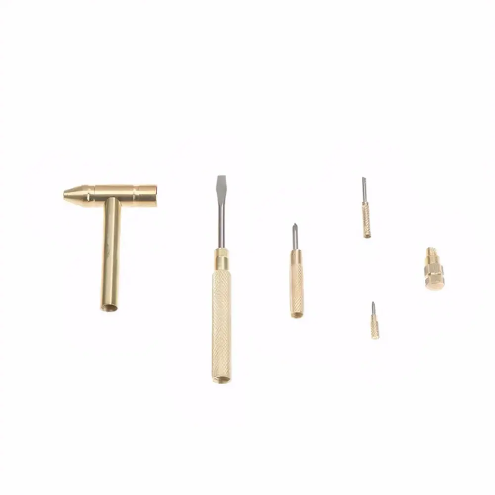 6 in 1 metal hammer screwdriver multi-functional multitool hammer mini portable watch jewelry repair kit