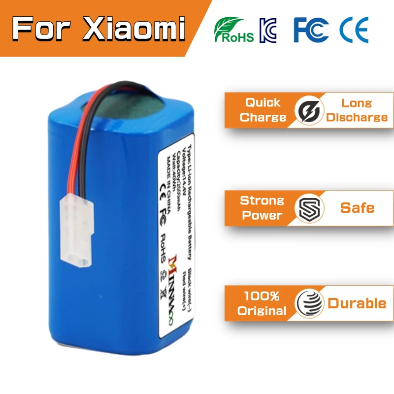 

14.8V Li-ion Battery Pack For XIAOMI MIJIA Mi Robot Vacuum-Mop Essential G1 MJSTG1, SKV4136GL H18650CH R30 R35