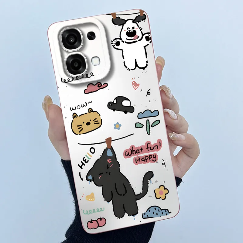 Cute Panda & Sweet Cats Silicone Soft Protective Case - Stylish & Durable Cover