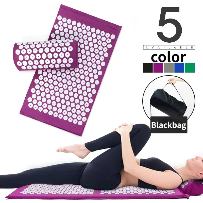 

1PC/SET Massager Cushion Acupressure Mat/Pillow Acupuncture Sets Relieve Stress Back Pain Massage Mat Spike Massage Relaxation