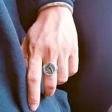  925 sterling silver noble vintage ring men's personalized index finger ring Thai silver ring gifts to boyfriend wholesale 