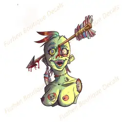 Fuzhen – décalcomanies de voiture, accessoires extérieurs, tête Mcboobs Zombie Punk, autocollant pour ordinateur portable, réfrigérateur, voiture anti rayures 