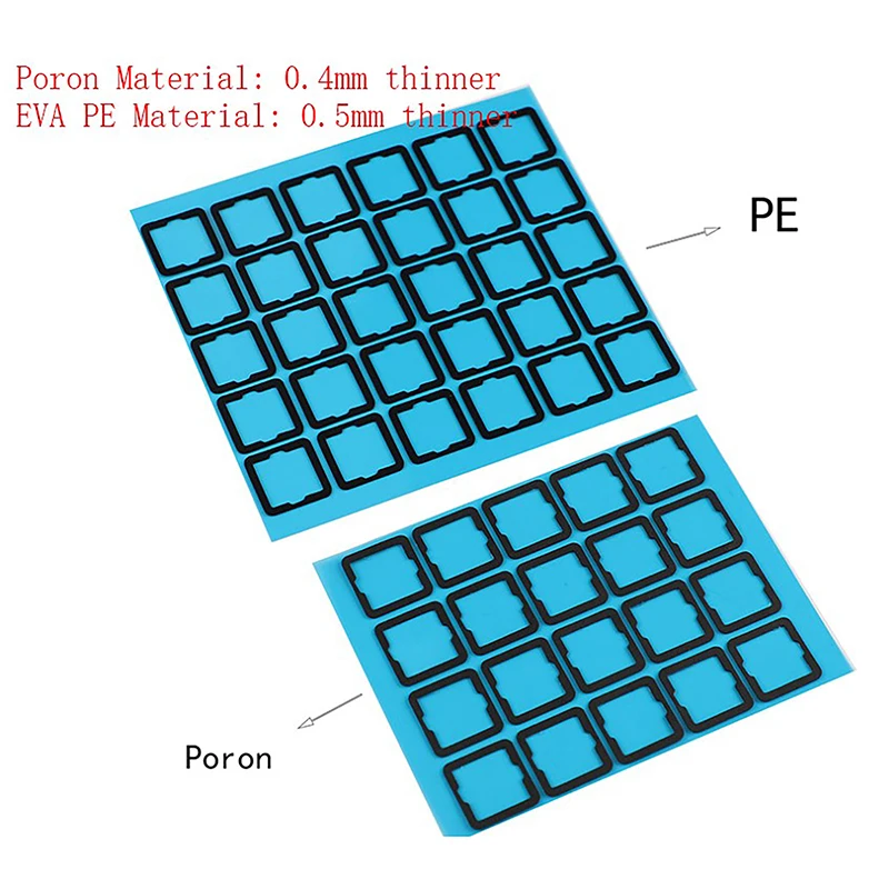 120pcs Poron IXPE EVA 패드(핫 스왑 가능 기계식 키보드 스위치용) 소음 감소 음소거 폼 패드