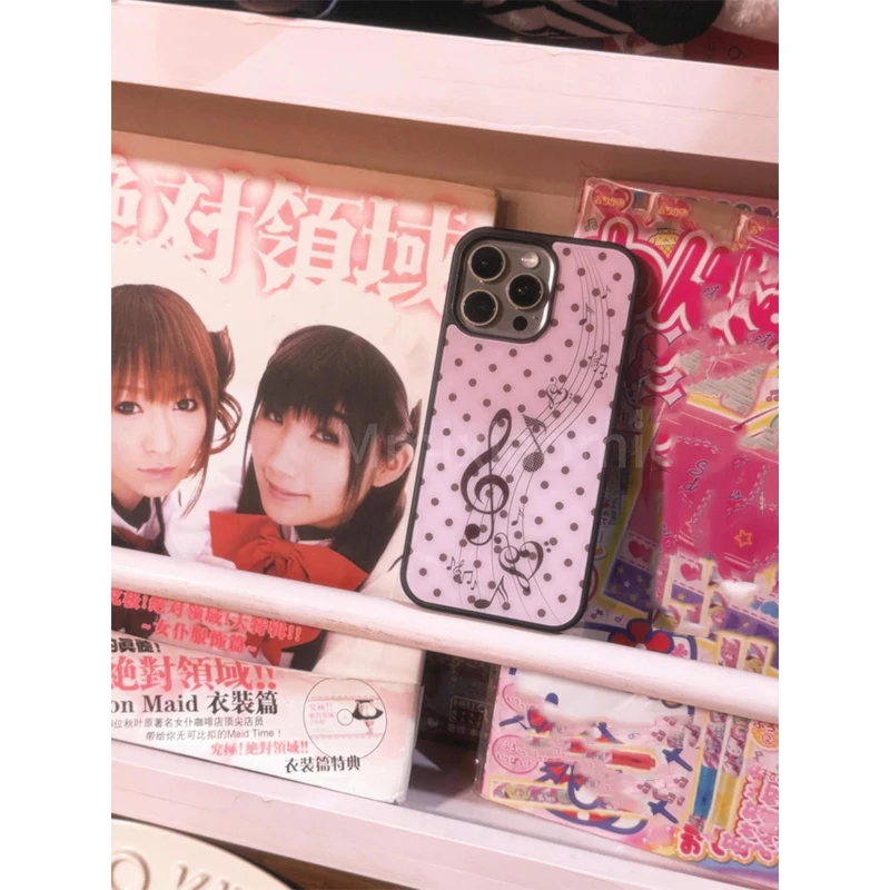 Musical Note Wave Point Shockproof Phone Case - Y2K Bumper Cover