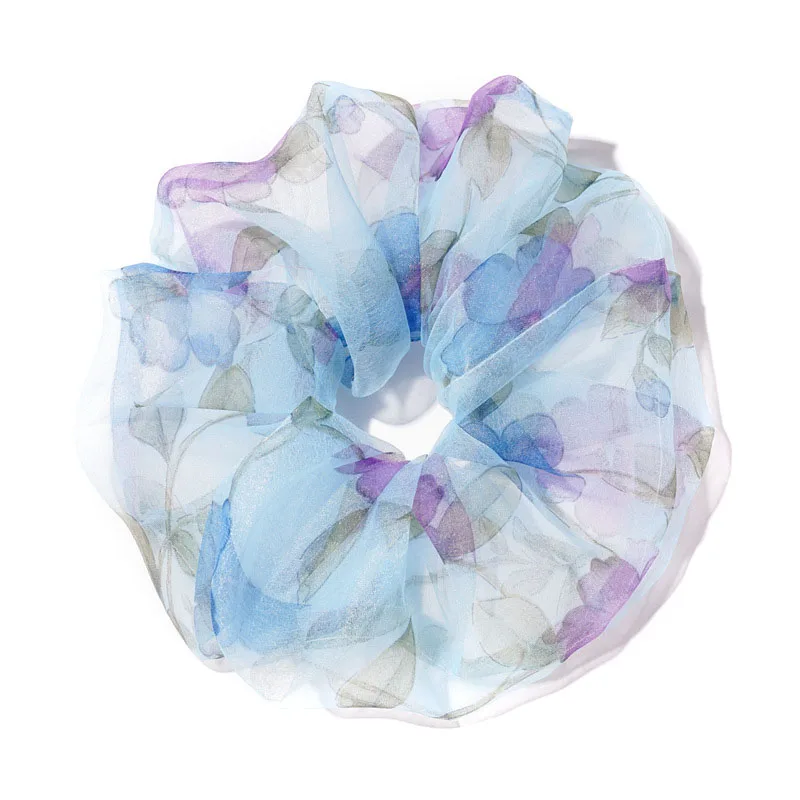 ladies headband Oversized Scrunchie Korea Large Organza Dot Hair Scrunchies Women Elastic Hair Bands Headwear Chiffon Ponytail Holder Hair Rope hairclips Hair Accessories