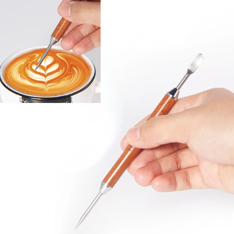 Latte Pull Flower Needle Stainless Steel Coffee Decorating Art Pen  Cappuccino Espresso Art Needles Barista Coffee Accessories - AliExpress