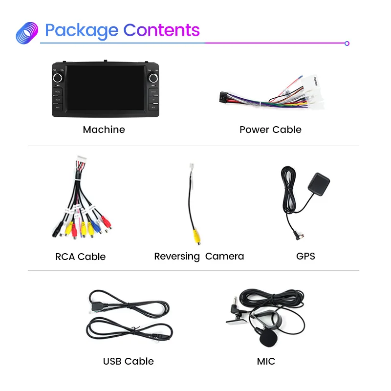 도요타 코롤라 자동차 라디오, GPS, 와이파이, BT, 올인원, 7 인치 멀티미디어 플레이어, 2Din 카플레이, 2003-2006 내비게이션, BYD F3