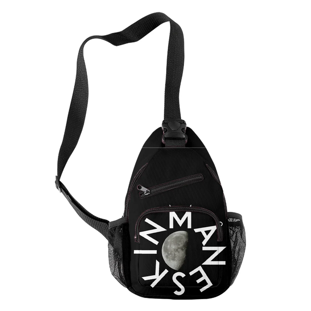 Popular Youthful Maneskin Boys/Girls 3D Print Chest Bags Oxford Waterproof Sports Crossbody Travel Bag Shoulder Bags