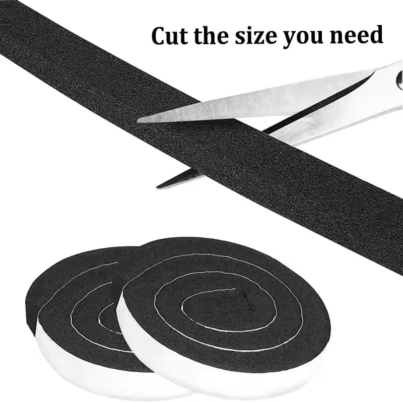 Sealing Strip Tape 4M Foam Self-adhesive Door Window Sealing Strip Wearable Sliding Dustproof Sponge Strip Soundproof Home Insulation