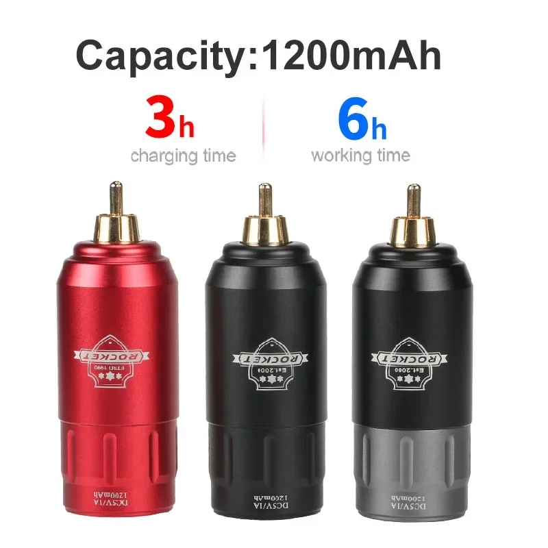 Mini Wireless Power Supply for Rocket Rotary Tattoo Machine Pen RCA Connector Type-C Rechargeable Portable tattoo power supply tattoo battery pack