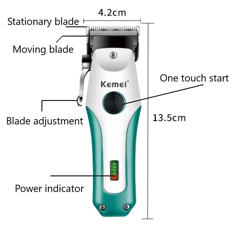 Tondeuse à Cheveux Electrique - Kemei KM-2621, Rasoire Sans Fil-7