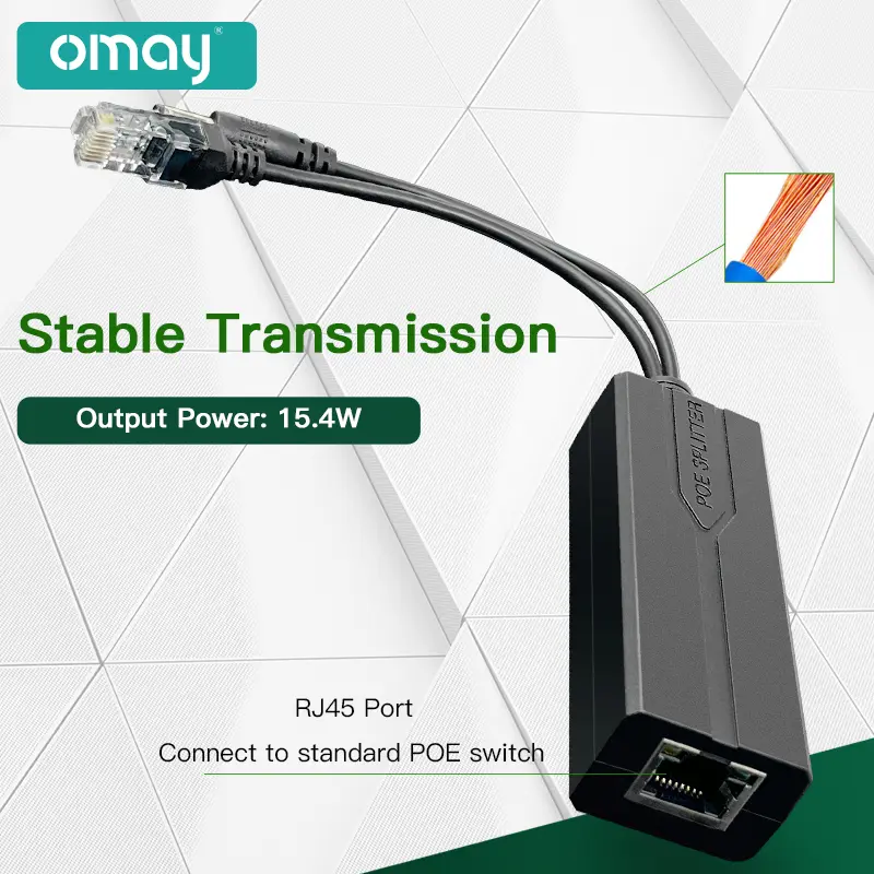Standard POE Splitter 48V to 5V 12V 1.2A 2A Micro USB Type-C 100M/1000M POE Camera Injector Power Supply for Huawei Hikvision - Image 4