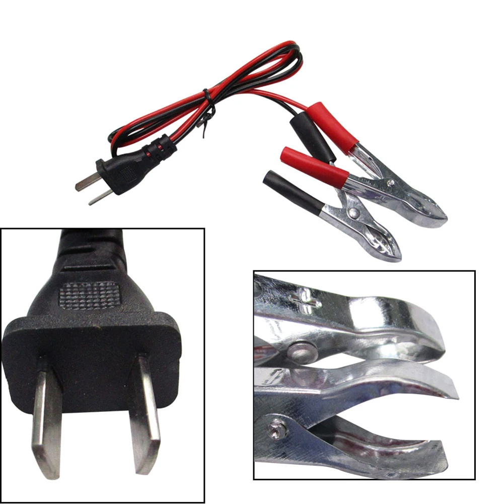 Generator Charging Cable DC 12V V-Type Plug With Clip For Gasoline Engine Battery Charging Cable