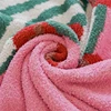 Half Fleece Pink Vase Pattern Sofa Shawl Blanket Nordic Summer Air Conditioning Blanket Office Nap Blanket 4