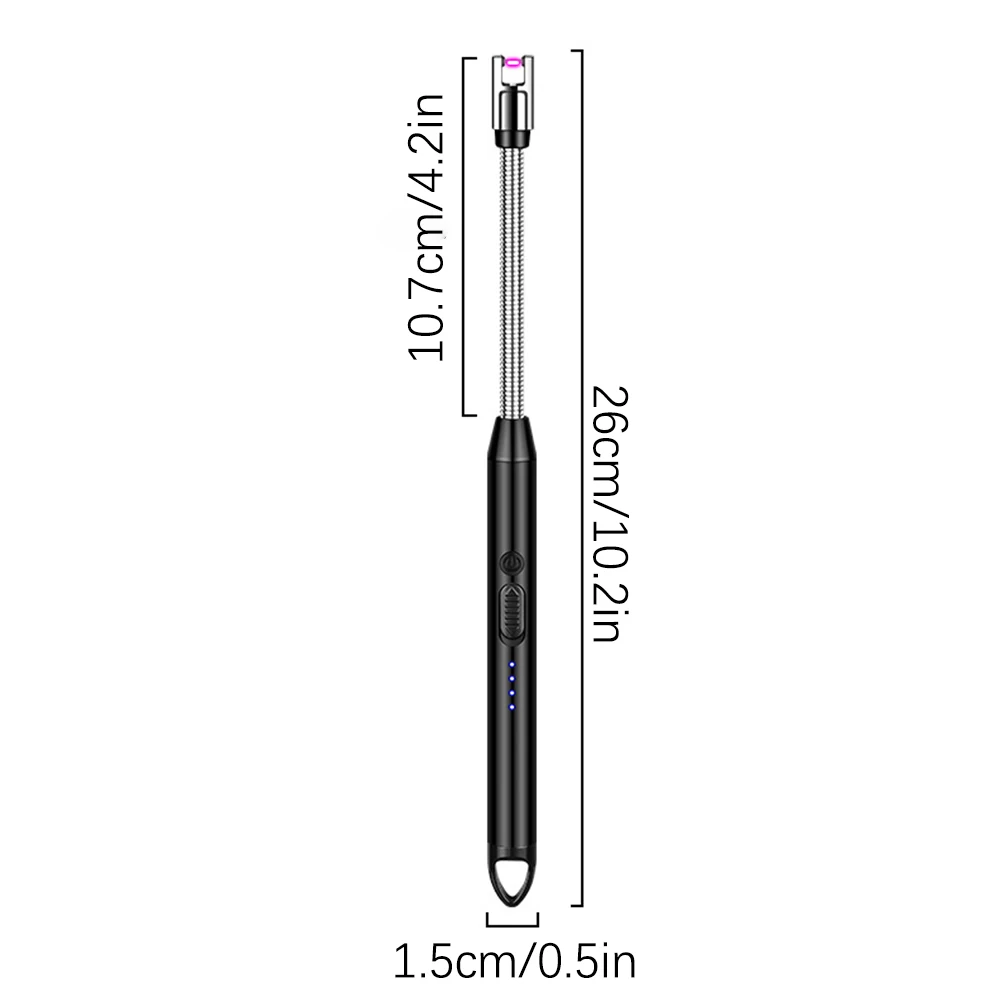 USB Windproof BBQ Lighter 360° Electric Arc Flameless Plasma Ignition Long Kitchen Lighters Gas Lighter for Candle Gas Stove 6
