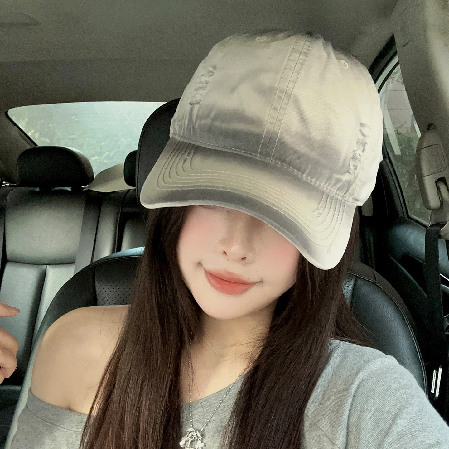 유니섹스 여름 야구 모자 와이드 브림 모자 얼굴 슬리밍 빈티지 덕빌 캡 남성 스..