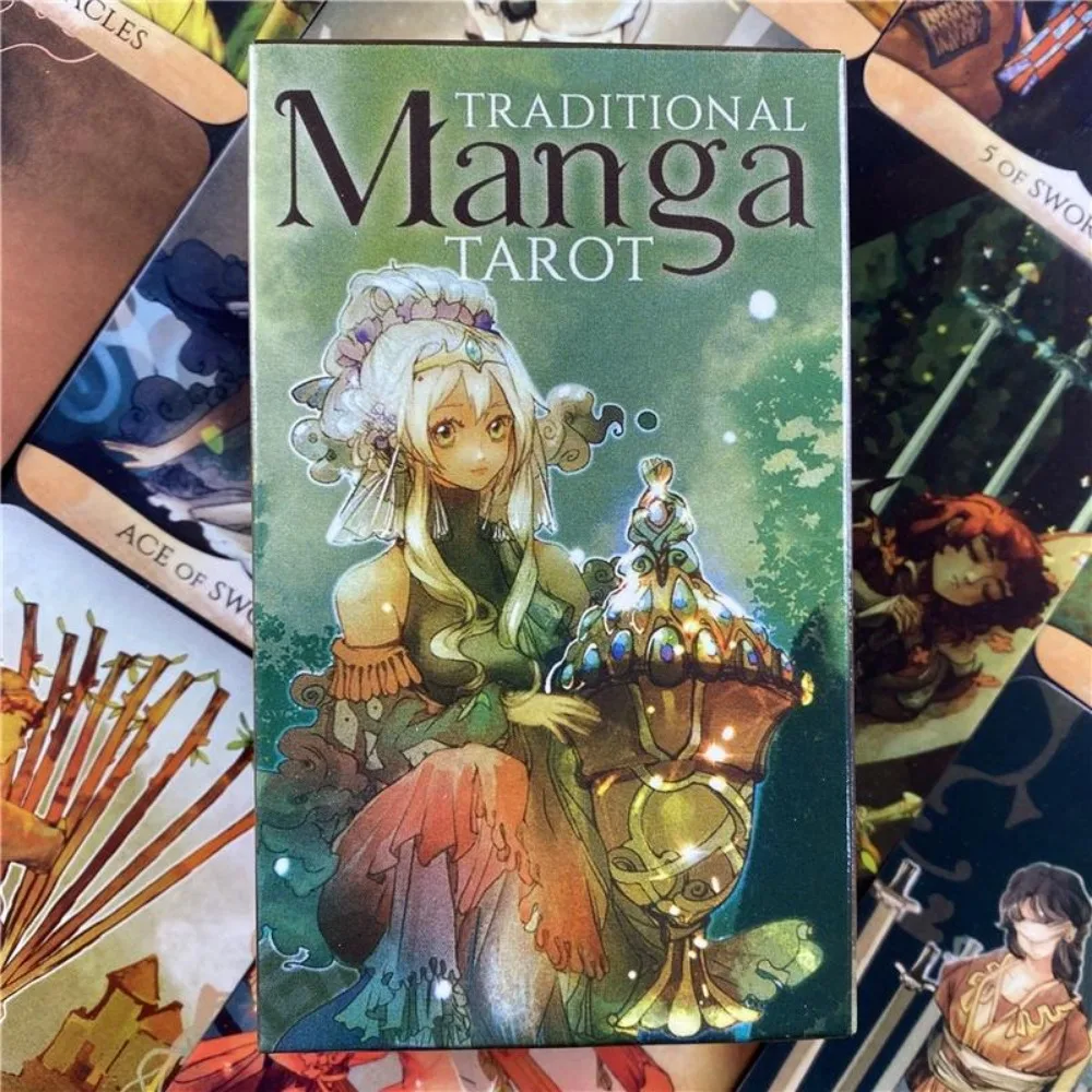 Traditional Manga Tarot Cards English Oracle Cards Women Girls Tarot Deck Board Game 5