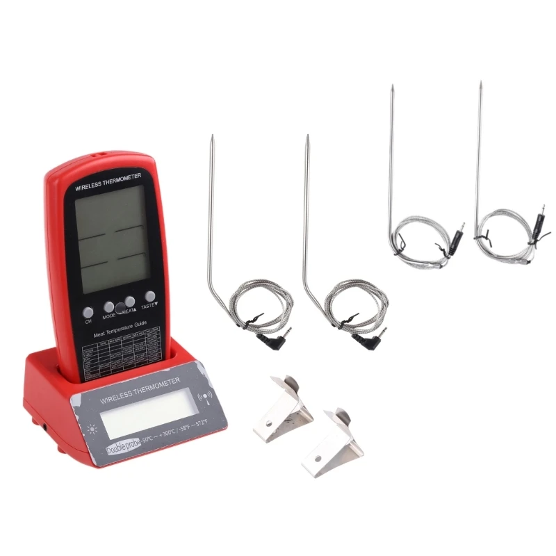 

Digital BBQ Thermometer Wireless Oven Cooking Grill Smoker Thermometer D08D