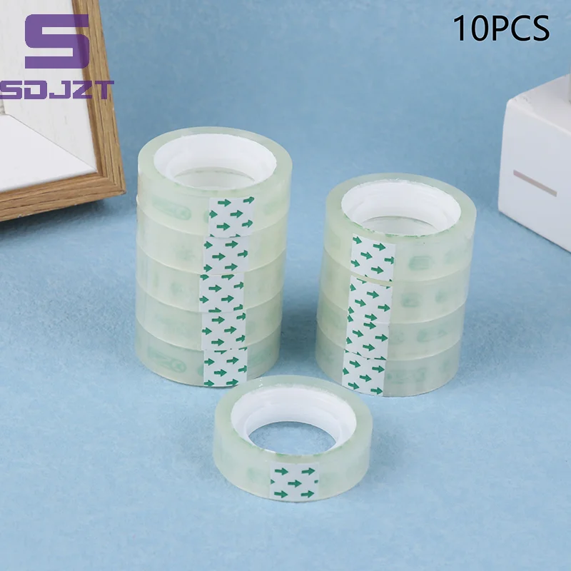 

10PCS Office Transparent Tape 3m Length Gift Packaging Tape Suitable For Offices Etc Schools 0.8-1.8cm Width