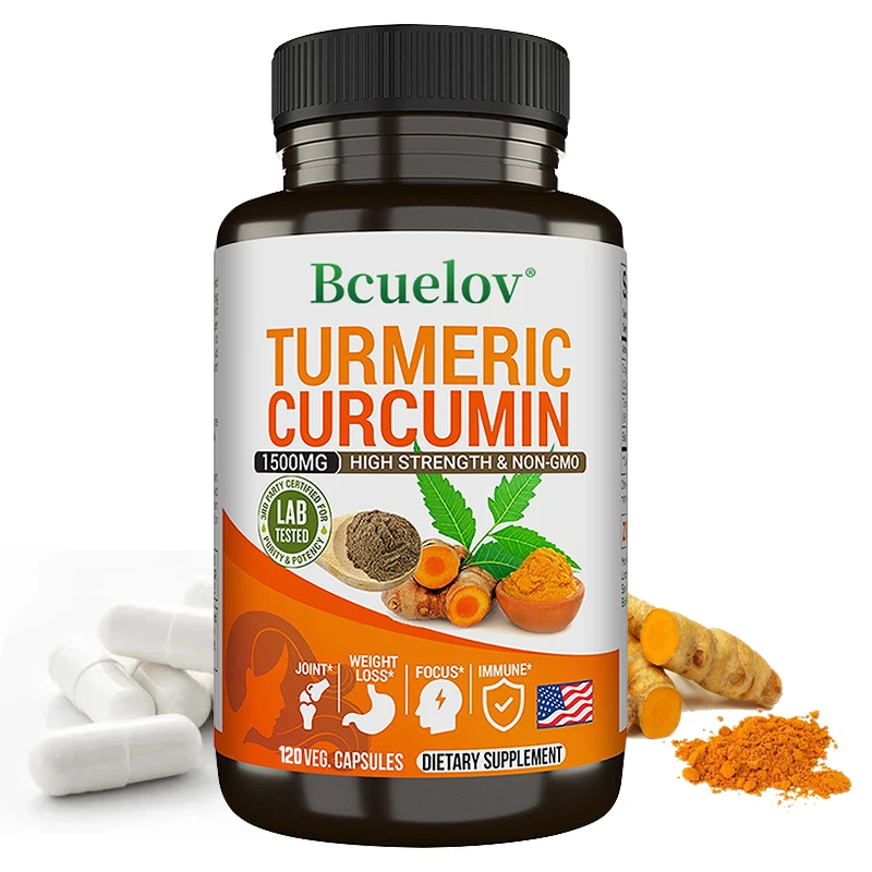 

High Absorption Extra Strength Turmeric Curcumin & Black Pepper Supplement - for Immune, Liver, Digestive, Joint Support