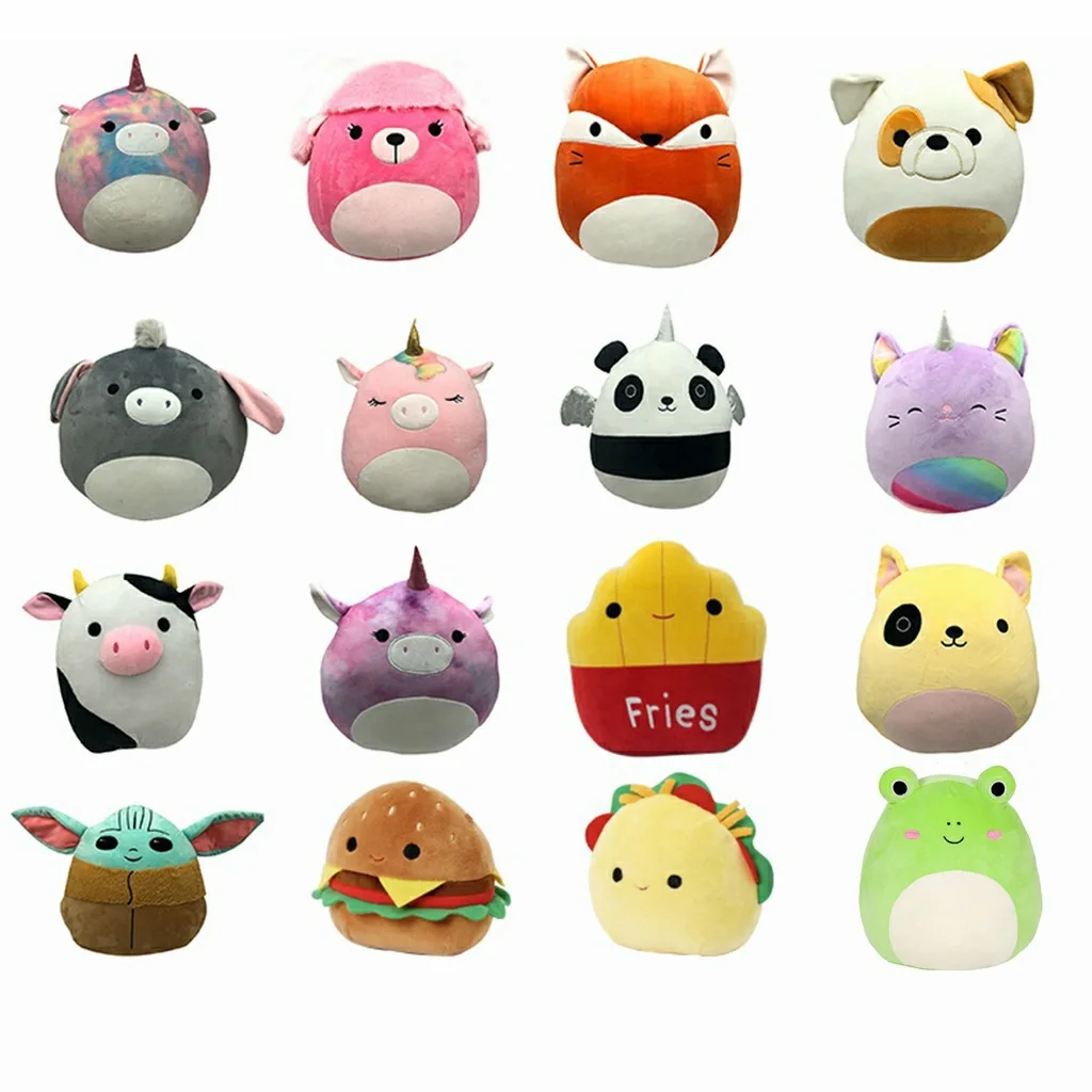 2023 New 20cm Squishmallows Plush Toy Bee Cow Lions Salamanders