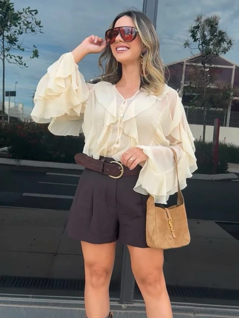 Translucent Ruffles Shirt 3