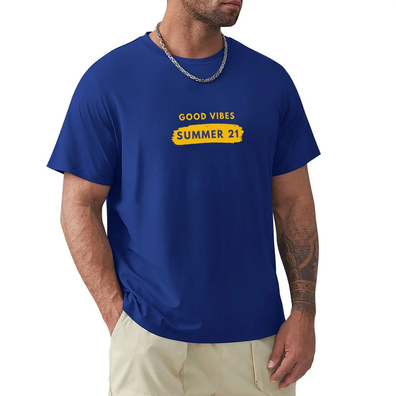 

SUMMER VIBES 21 T-shirt hippie clothes quick drying Blouse mens tall t shirts
