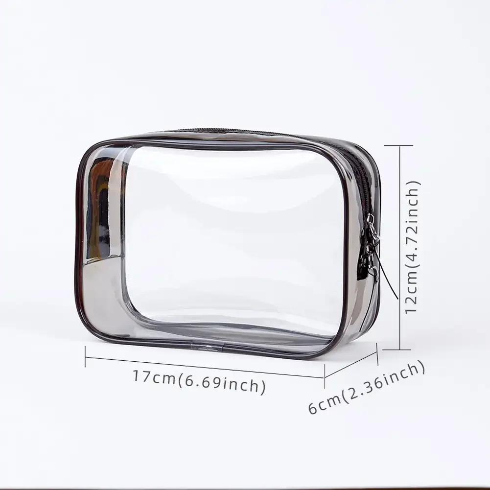 Travel Storage Bag Cosmetic Bags PVC Waterproof Transparent Cases Large Capacity Plastic Zipper Wash Bag Portable Make Up Pounch storage bag cosmetic bag cosmetic storage bag toiletry bag makeup bag cosmetic case product storage bag