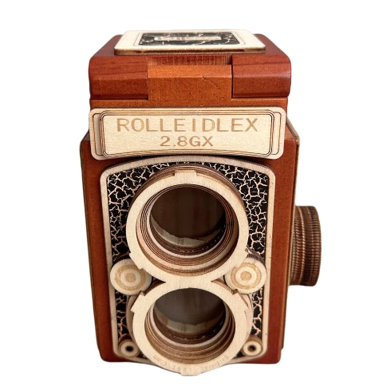 

Sanwoo 1PCS Camera Music Box, Wooden Vintage Handmade Student Couple, Graduation Souvenir Pencil Type