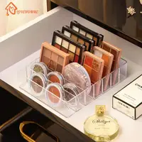 7 Grid Storage Box Clear Plastic Makeup Cosmetic Stand Holder Makeup Lipstick Eyeshadow Palette Storage Organizer 2