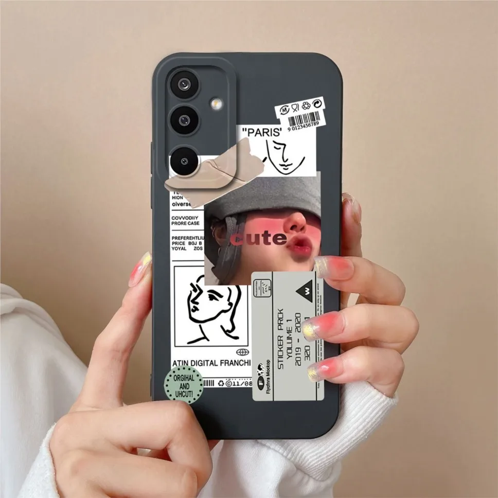 Fashion Pretty Sweet Girl Soft Liquid Silicone Protective Phone Case Cover