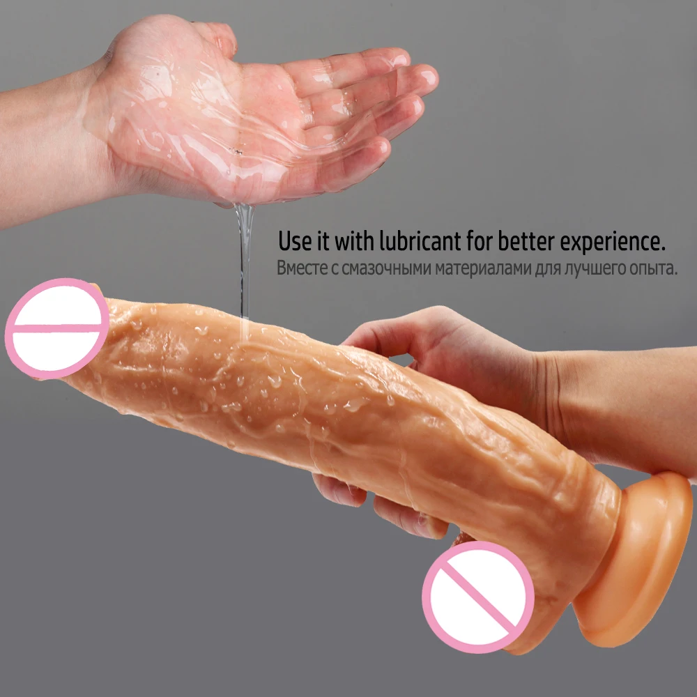 250MM*40MM Thick Glans Dildo Realistic Stiff Cock Skin Feeling Silicone Penis Huge Dick Suction Cup Dildos for Women Big Dick