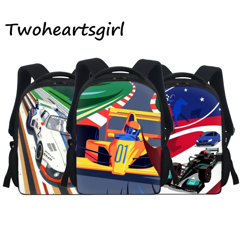 

Twoheartsgirl Racing Car Children Small Backpacks Primary School Kids School Bags Back to School Preschool Schoolbags Mochila