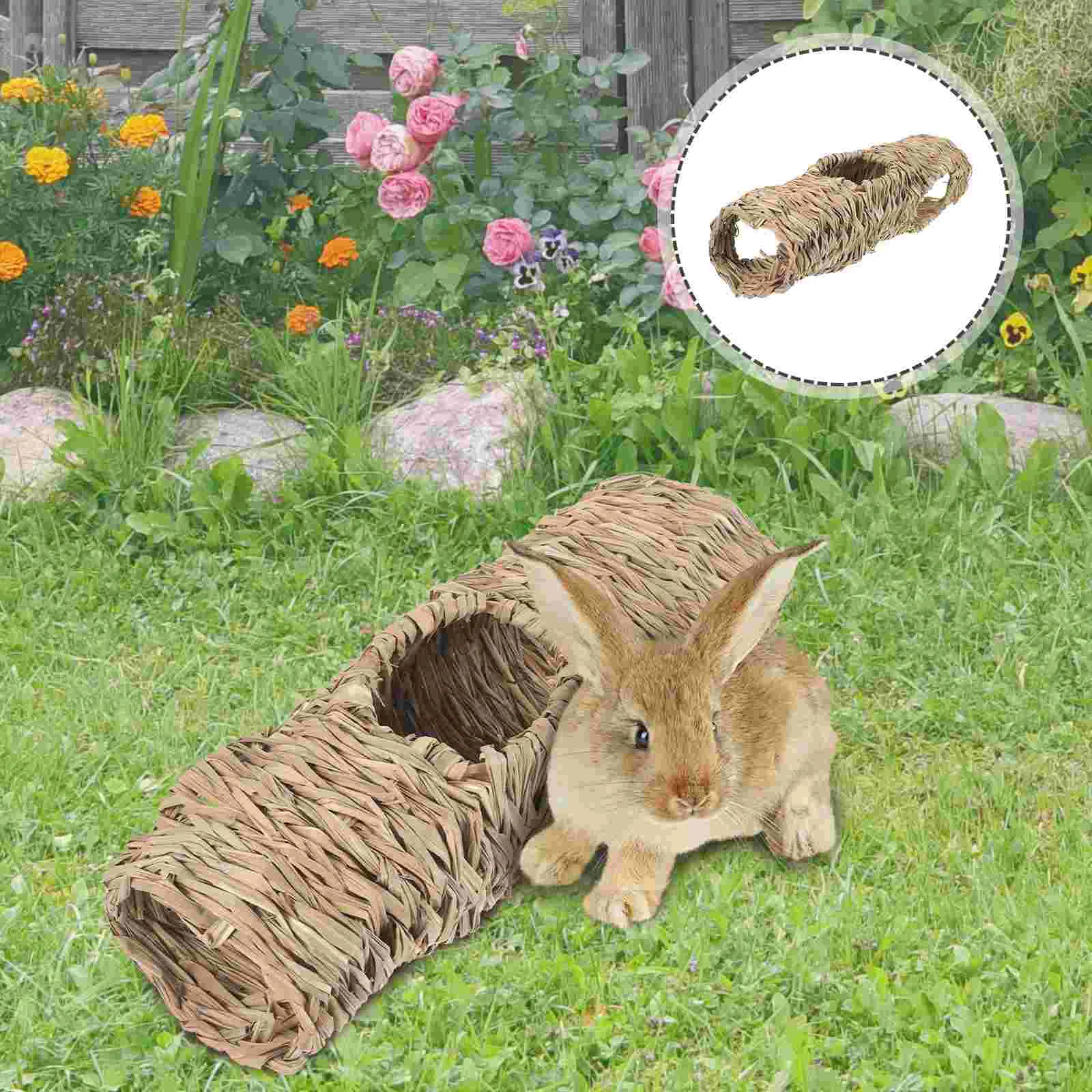 

Straw Toy Tunnel Hamster Tunnels Plaything Tubes Supplies Practical Squirrels Rabbit Toys