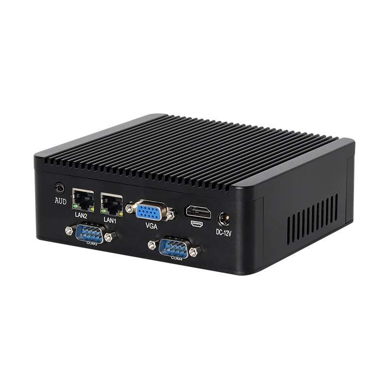 Fanless Industrial mini pc with 1xDDR4 2xGbE LAN 4xCOM RS232/RS485 4xUSB3.2 2xUSB2.0 Inter Celeron N5100 support WIN10 LINUX 4