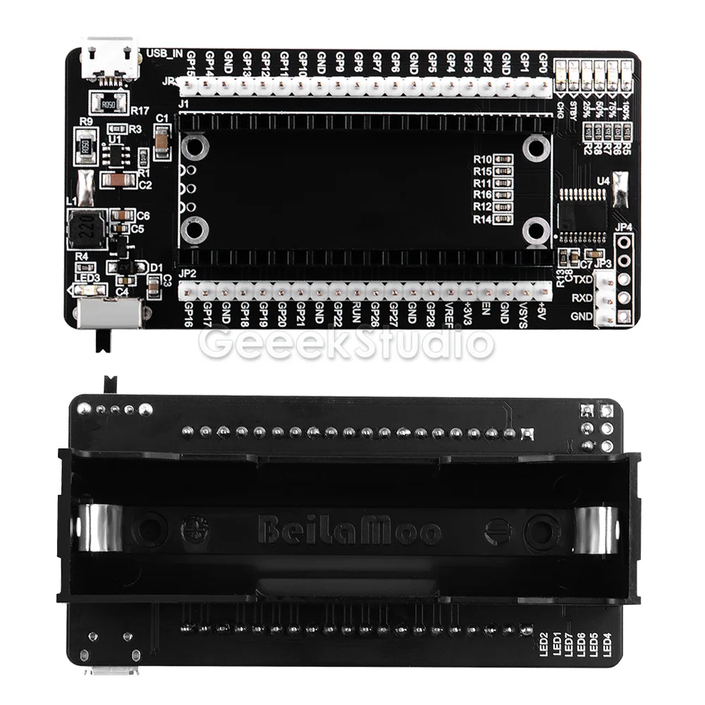 Ups para Raspberry pi Pico Pico w Led Indicadores Fonte de Alimentação Portátil - Imagem 3