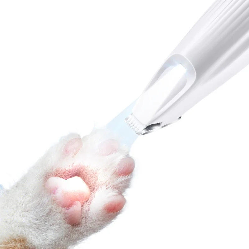 Pet Hair Trimmer Clipper Rechargeable Pet Hair Trimmer Foot Shaver Wih LED Light Electric Hair Clippers