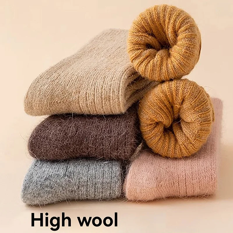 3 Pairs New Woolen Children Socks Winter Girls Boys Soft Warm Socks for Children Boys Girls Thermal Floor Kids Socks 3-12Years 4