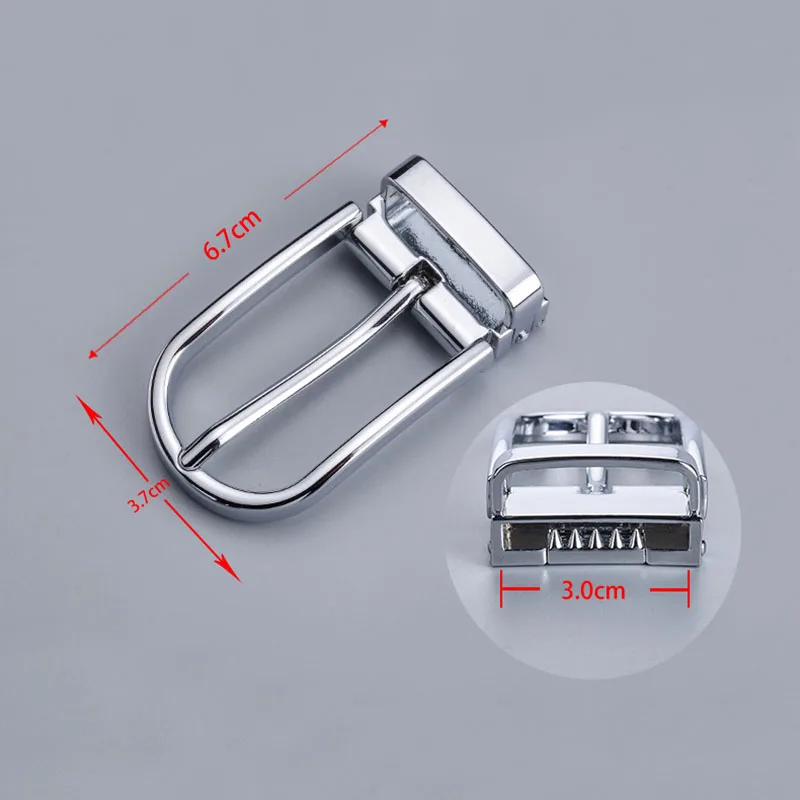 30mm 금속 남자 벨트 버클 클립 단일 핀 하프 버클 가죽 공예 벨트 액세서리 28-29mm 너비 스트랩에 적합