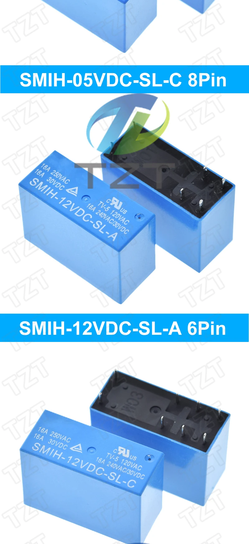1/3 Stück SMIH-05V 12V 24VDC-SL-A -SL-C 6-polig/8-polig Relais 250V 16A SMIH-05VDC-SL-A SMIH-12VDC-SL-A SMIH-24VDC-SL-A SMIH-05VDC-SL-C – Detail 6