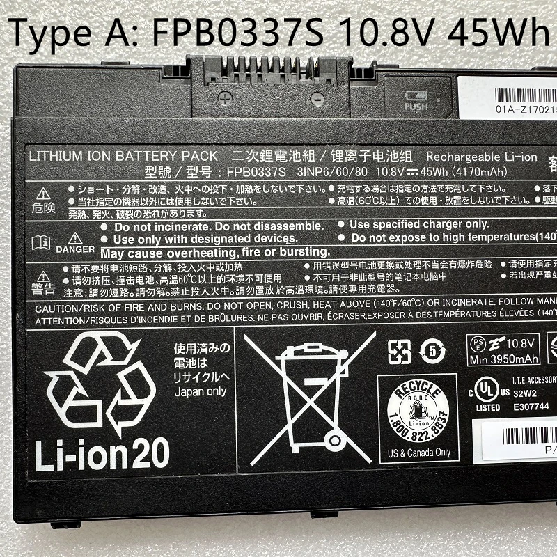 Fabrika yüksek kalite FMVNBP232 FPCBP425 laptop pil Fujitsu Lifebook U745 T935 T