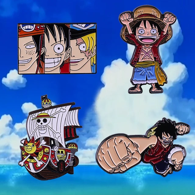 ONE PIECE LUFFY LUCKY CAT Enamel Pin, Cool Anime Pins, Pirate Pin