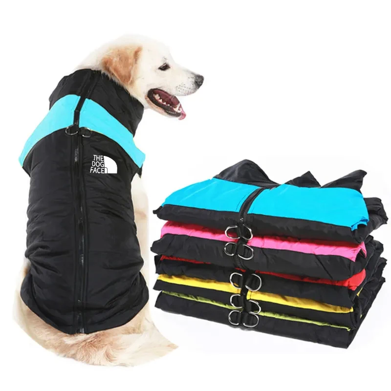 Winter Pet Dog Clothes Warm Big Dog Coat Puppy Clothing Waterproof Pet Vest Jacket For Small Medium Large Dogs Golden Retriever