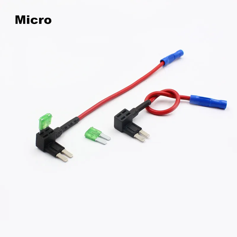 2xAdd A Circuit standard/mini/low-profile mini/micro fuse boxes holder piggy back fuses tap dual circuit adapter holder car fuse